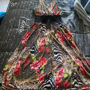 Size Medium. Color sequined dress, light silky material.